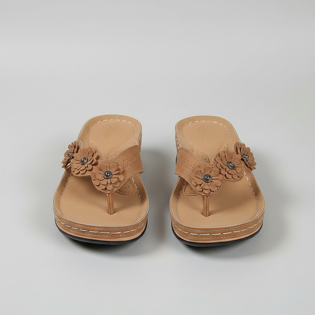 Damen Keilsandalen | Gepolsterte Slip-On Sandalen für Sommer