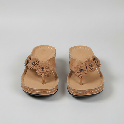 Damen Keilsandalen | Gepolsterte Slip-On Sandalen für Sommer
