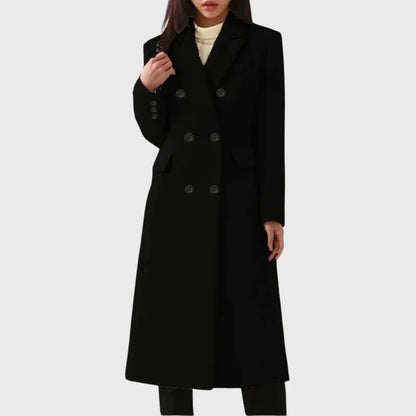 Damen Klassischer Wollmantel | Eleganter Taillierter Winterüberwurf 3