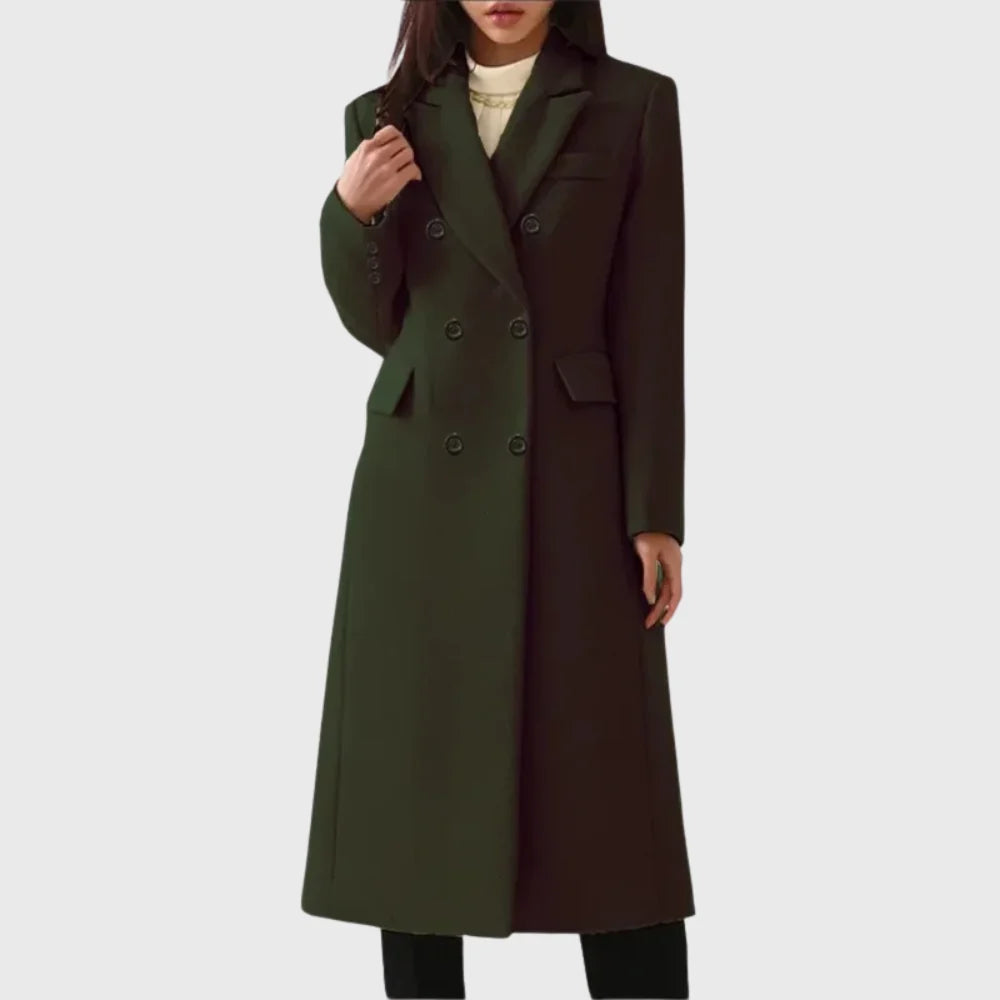 Damen Klassischer Wollmantel | Eleganter Taillierter Winterüberwurf 6