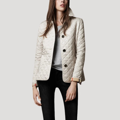 Damen Leichte Steppjacke | Elegante Taillierte Frühlingsjacke im Lagenlook 0