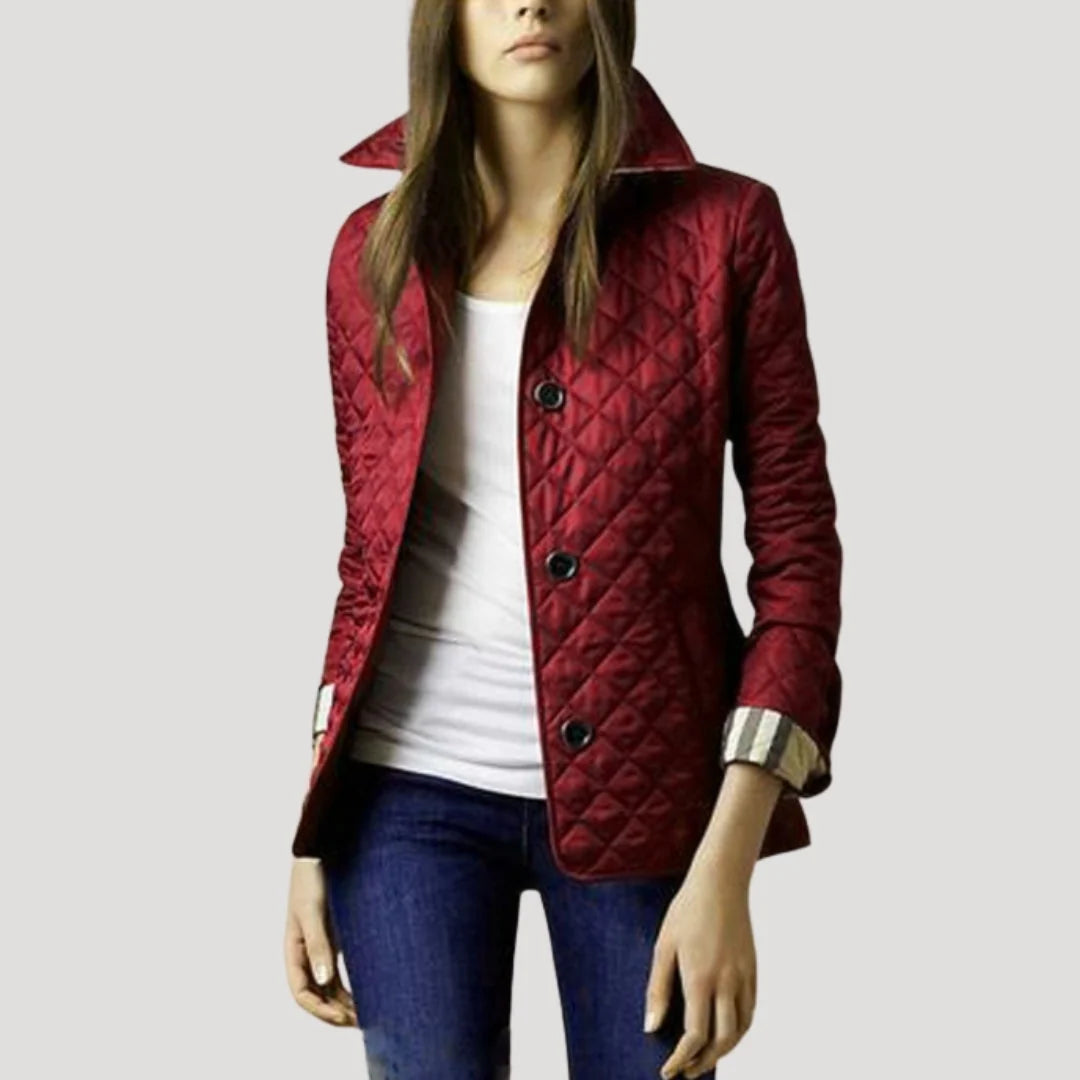 Damen Leichte Steppjacke | Elegante Taillierte Frühlingsjacke im Lagenlook 3