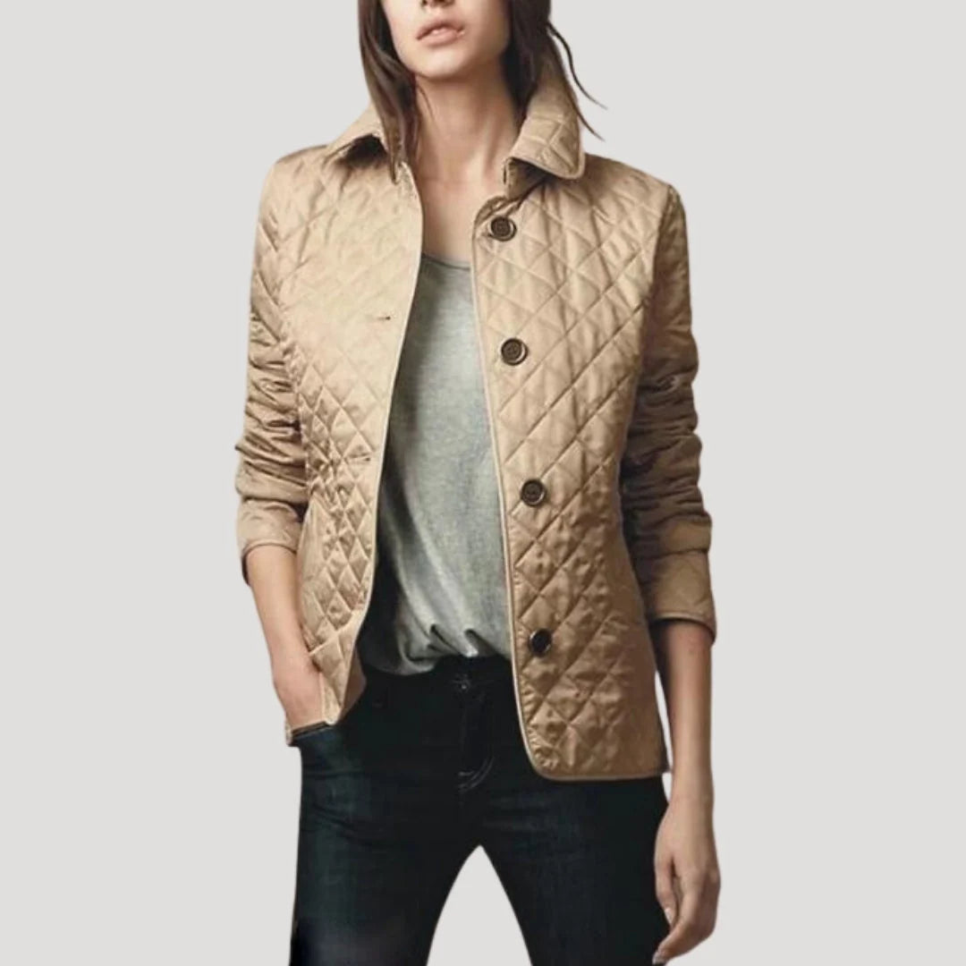 Damen Leichte Steppjacke | Elegante Taillierte Frühlingsjacke im Lagenlook 4
