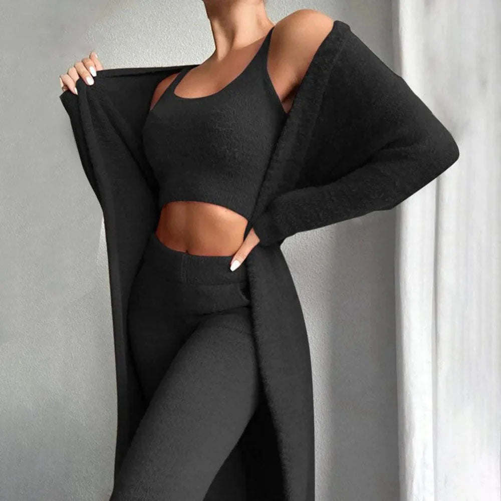 Damen Loungewear Set | Bequemes Dreiteiliges Herbst Outfit 8