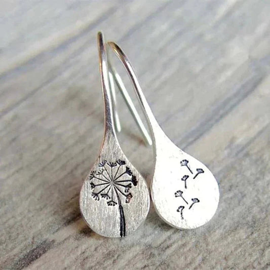 Damen Ohrringe Silber | Elegante Löwenzahn Ohrstecker aus Sterlingsilber