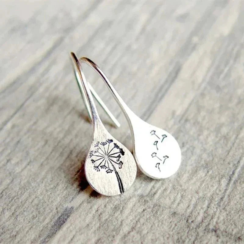 Damen Ohrringe Silber | Elegante Löwenzahn Ohrstecker aus Sterlingsilber
