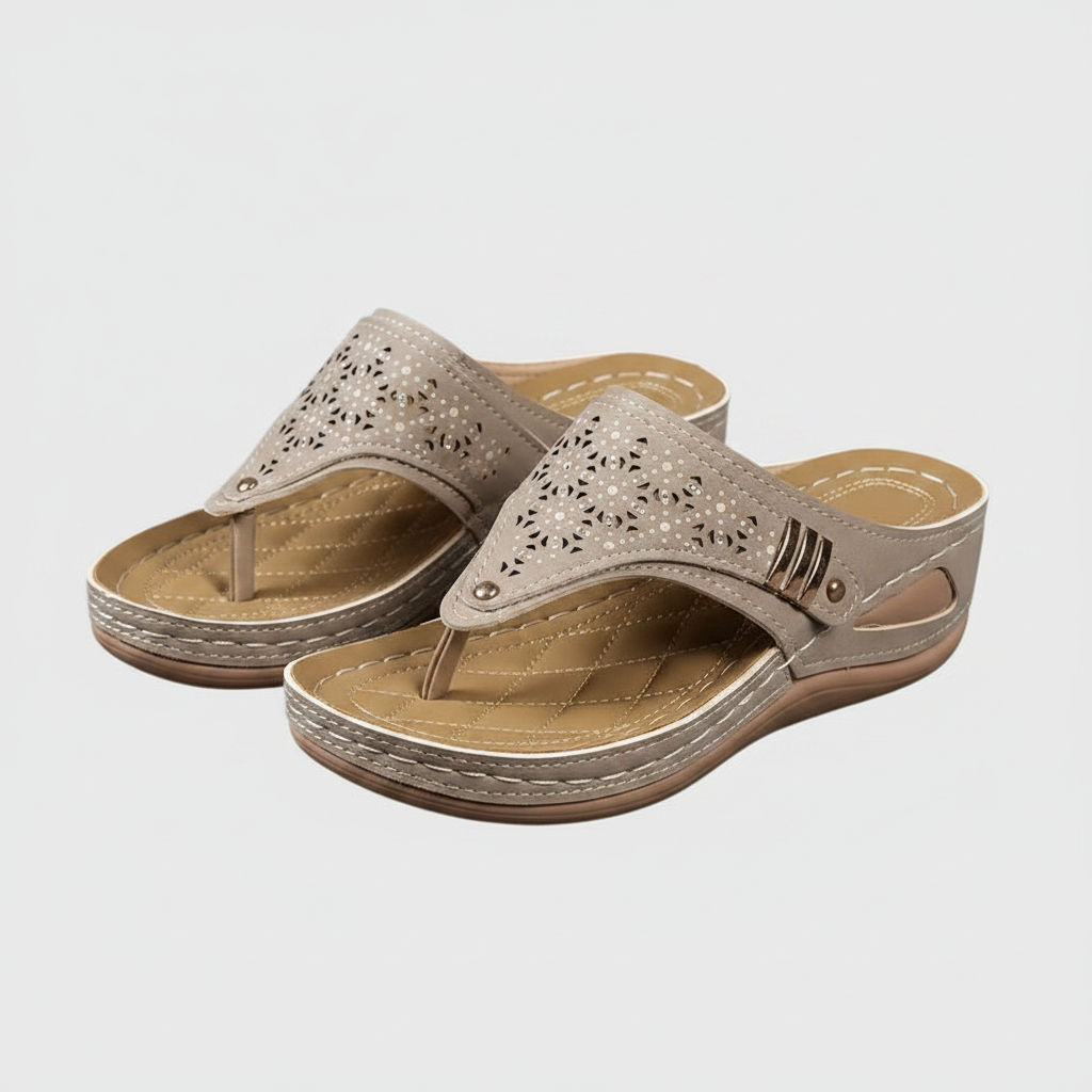Damen Orthopädische Keilsandalen | Bequeme Sommer-Schuhe mit Ergonomischer Fußstütze