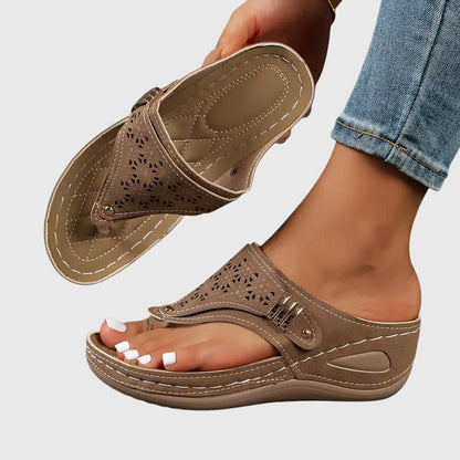 Damen Orthopädische Keilsandalen | Bequeme Sommer-Schuhe mit Ergonomischer Fußstütze