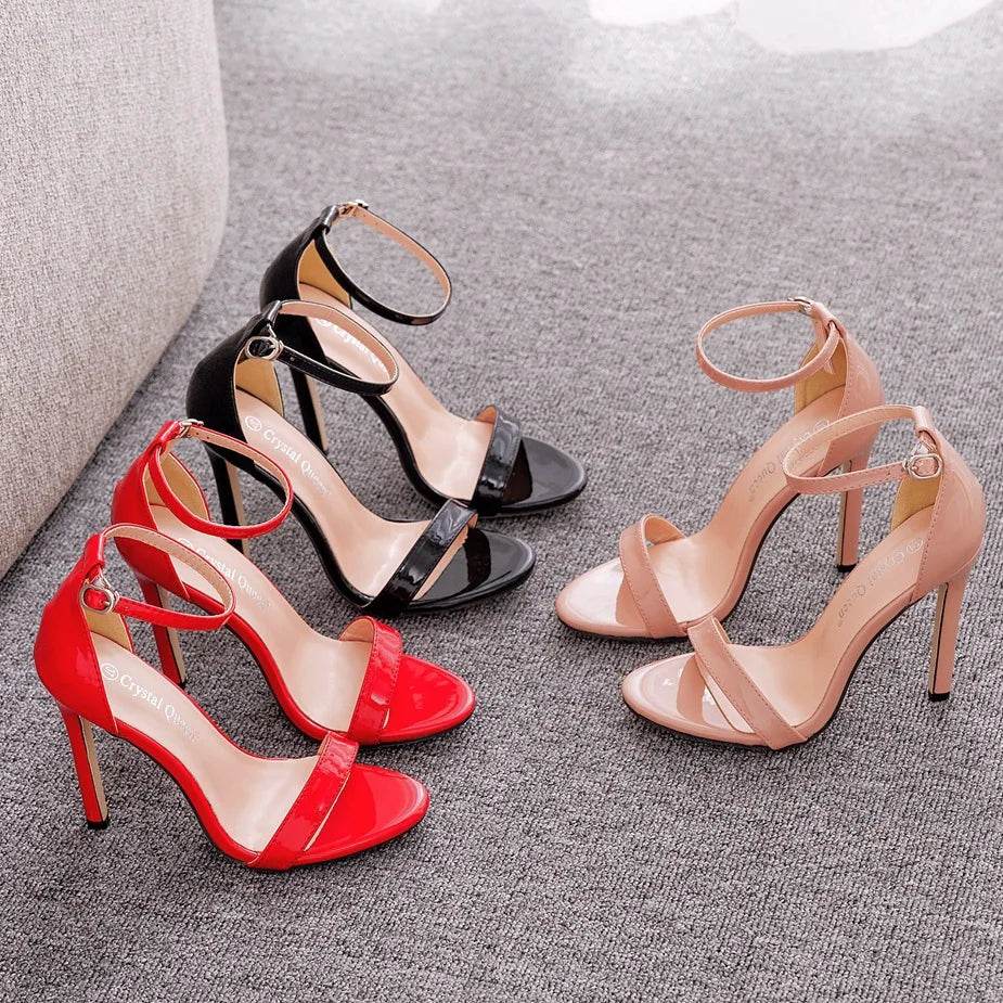 Damen PU High Heel Sandalen | Elegante Sommer Pumps für Hochzeiten und Abendveranstaltungen