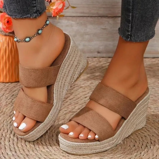 Women's Peep Toe Platform Sandals | Comfortable High Heel Summer Shoes for Style and Comfort