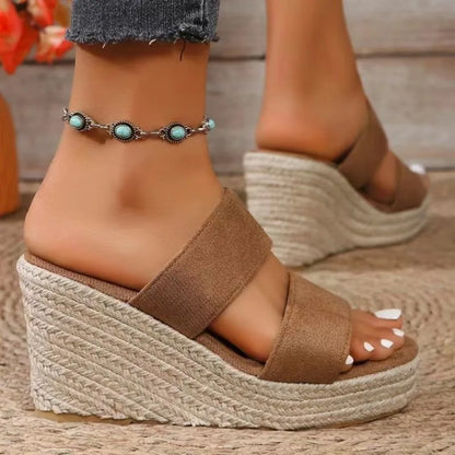 Damen Peep Toe Plateau Sandalen | Bequeme Hochhackige Sommerschuhe für Stil und Komfort