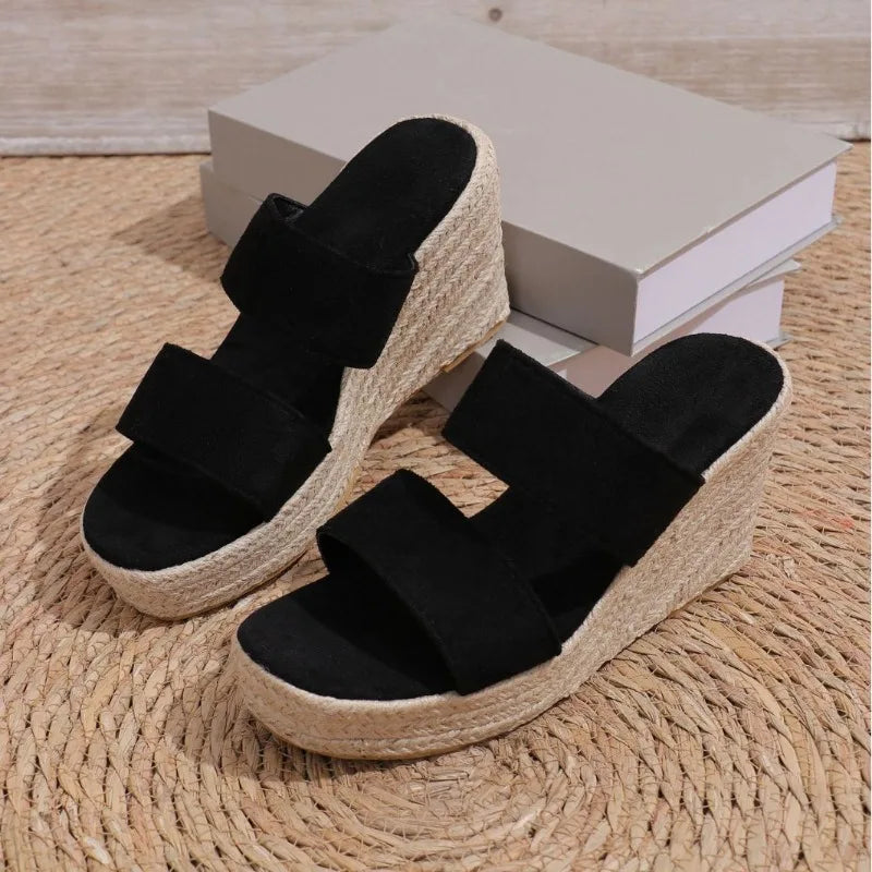 Damen Peep Toe Plateau Sandalen | Bequeme Hochhackige Sommerschuhe für Stil und Komfort