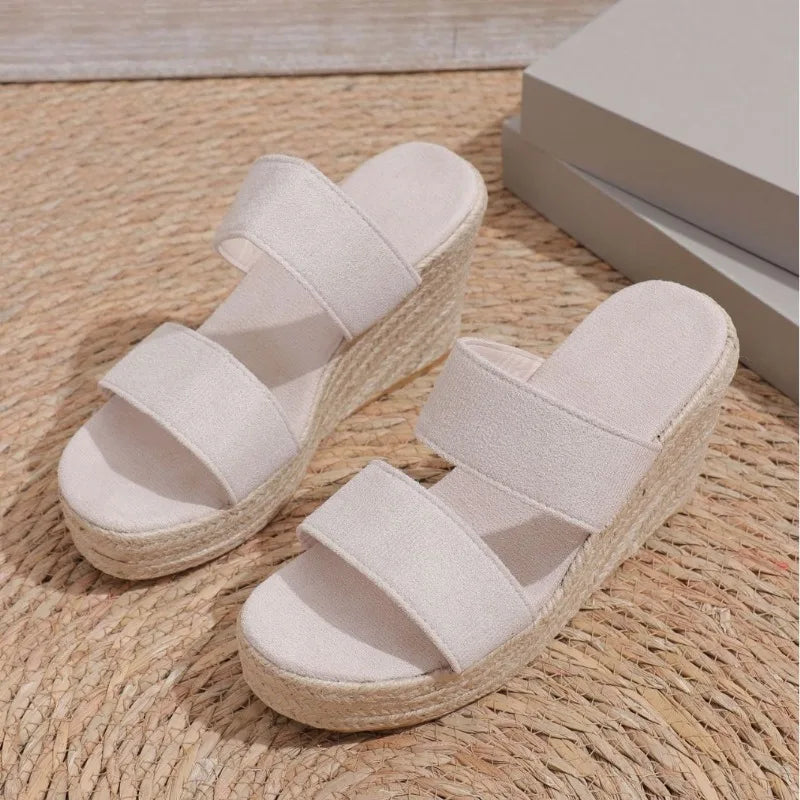 Damen Peep Toe Plateau Sandalen | Bequeme Hochhackige Sommerschuhe für Stil und Komfort