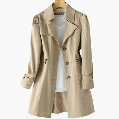 Damen Polyester Trenchcoat | Klassisch Eleganter Übergangs-Mantel 6