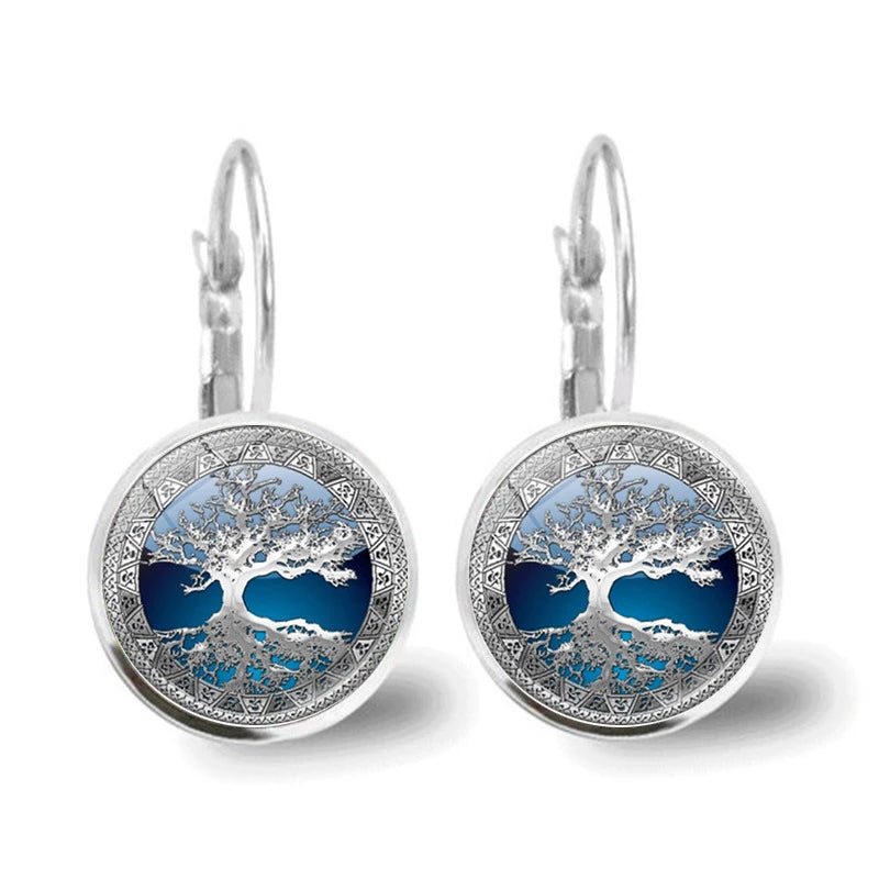 Women's Silver Tree of Life Hoop Earrings | Elegant Earrings for Every Occasion