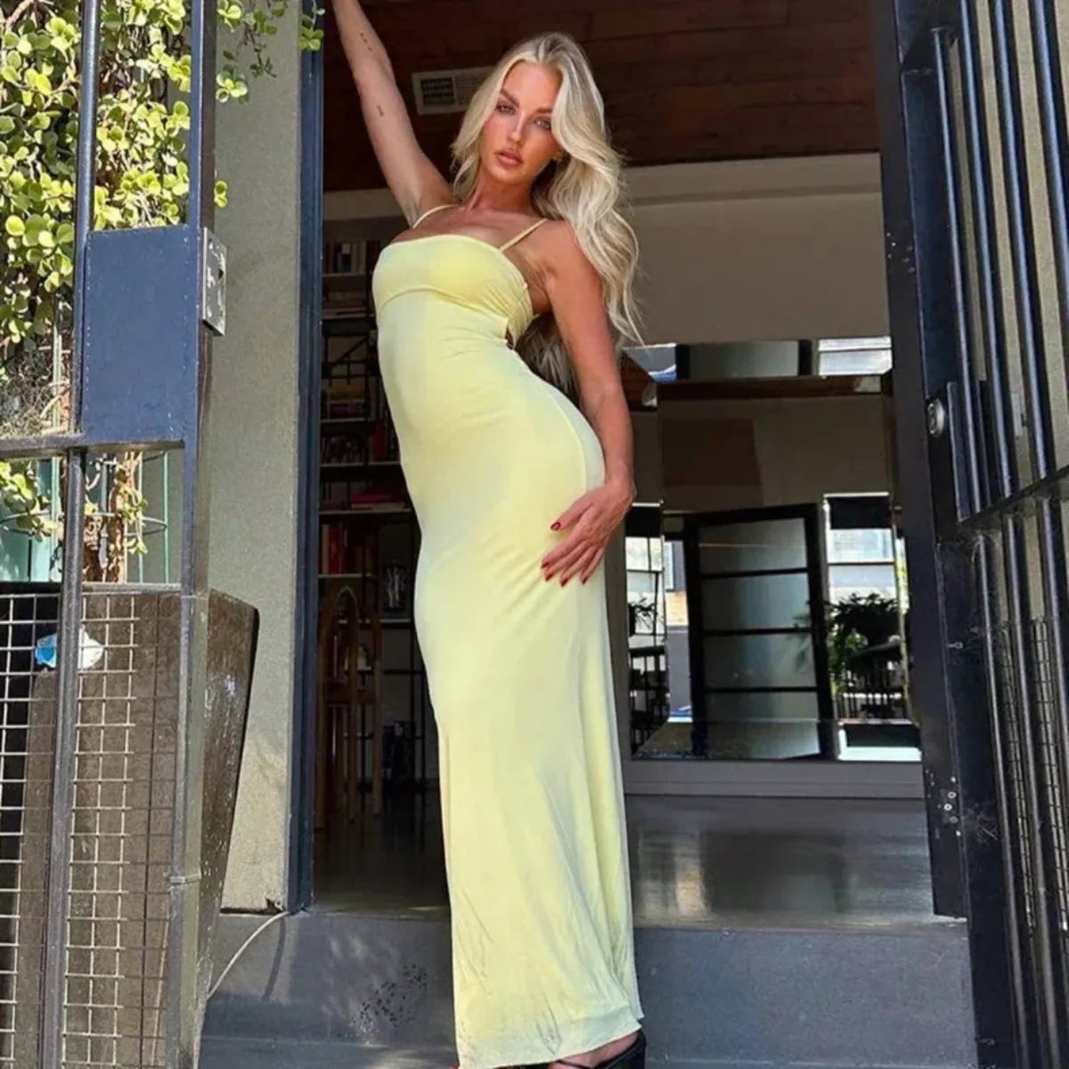 Damen Sommerparty Maxikleid | Elegantes Rückenfreies Figurbetontes Kleid 5