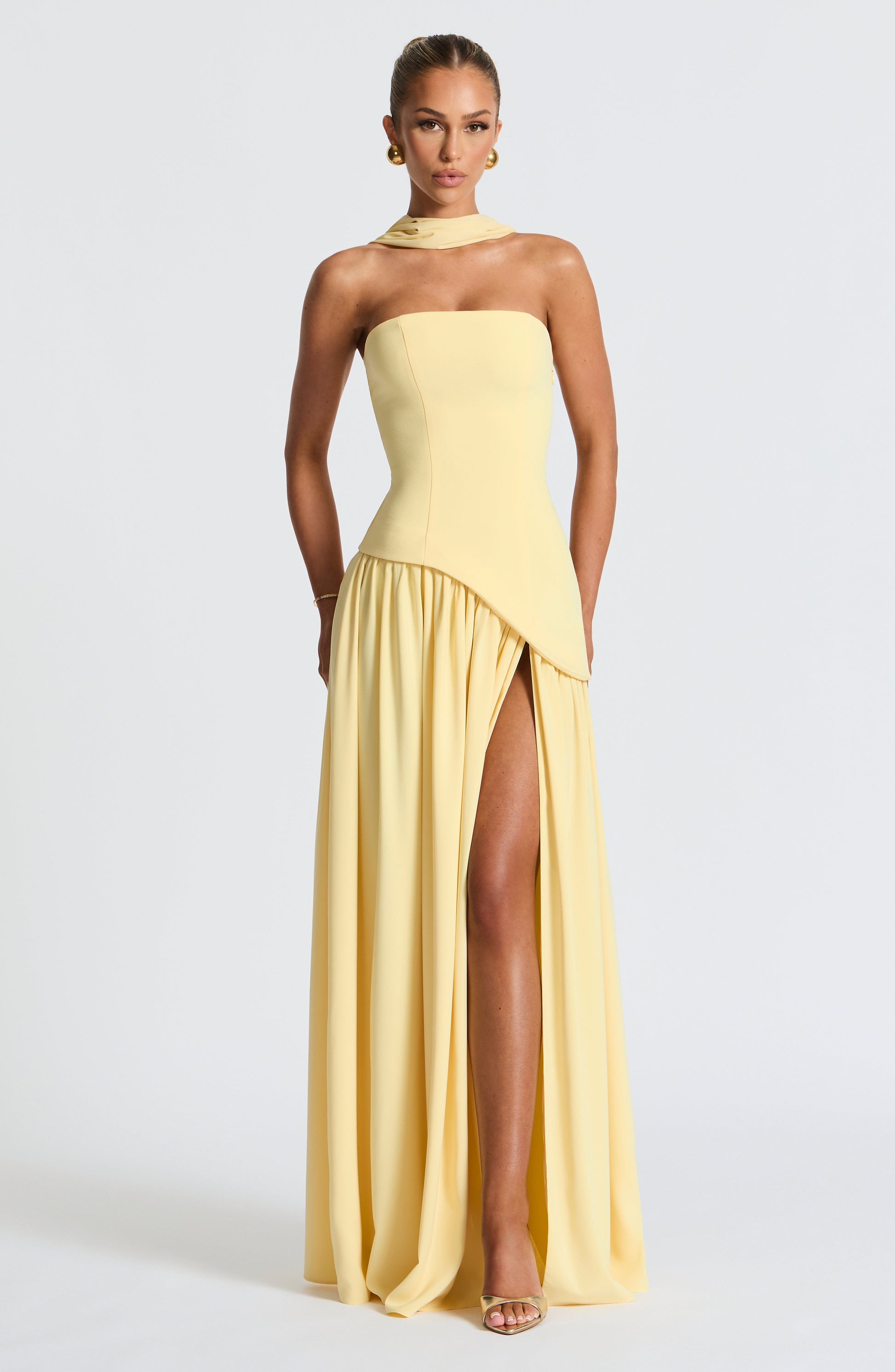 Damen Strapless Maxi Kleid | Elegantes Fließendes Sommerkleid 5