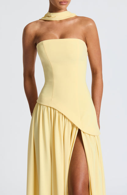 Damen Strapless Maxi Kleid | Elegantes Fließendes Sommerkleid 8