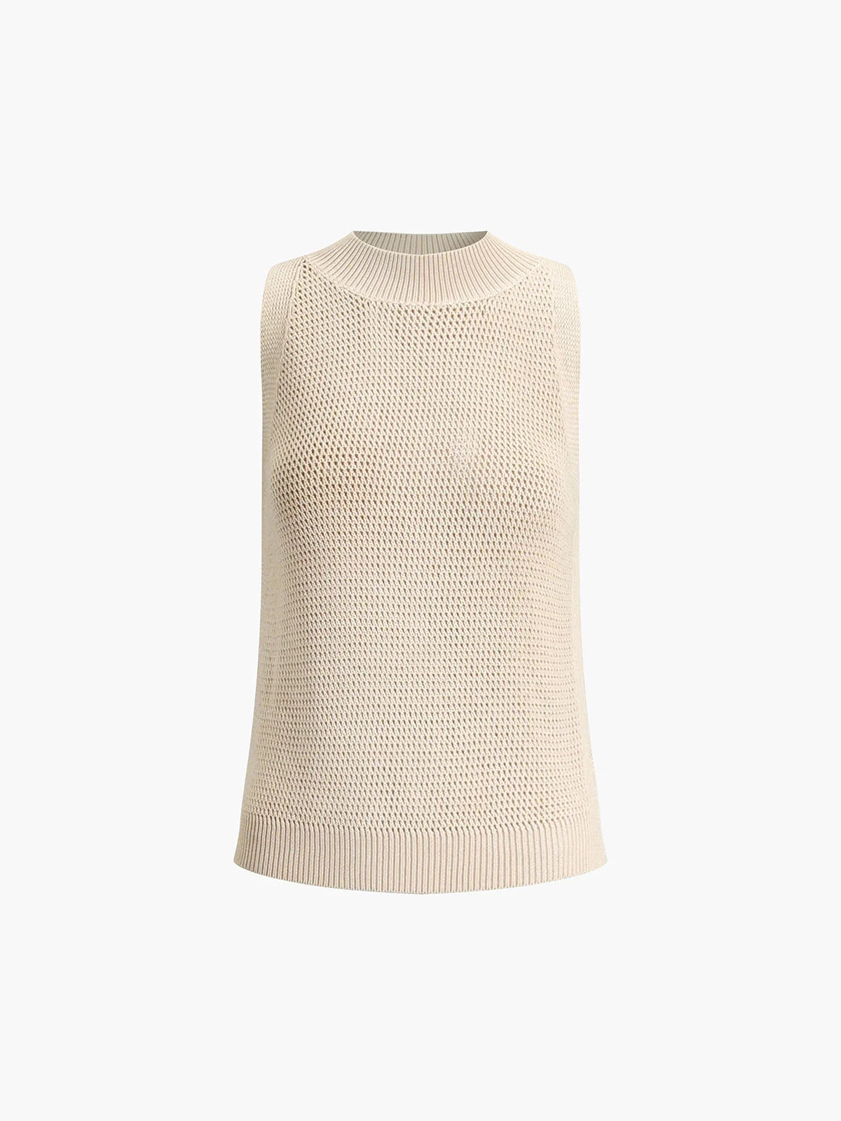 Damen Stricktop Polyester-Mix Ärmellos | Bequemes Rundhals-Tanktop 6