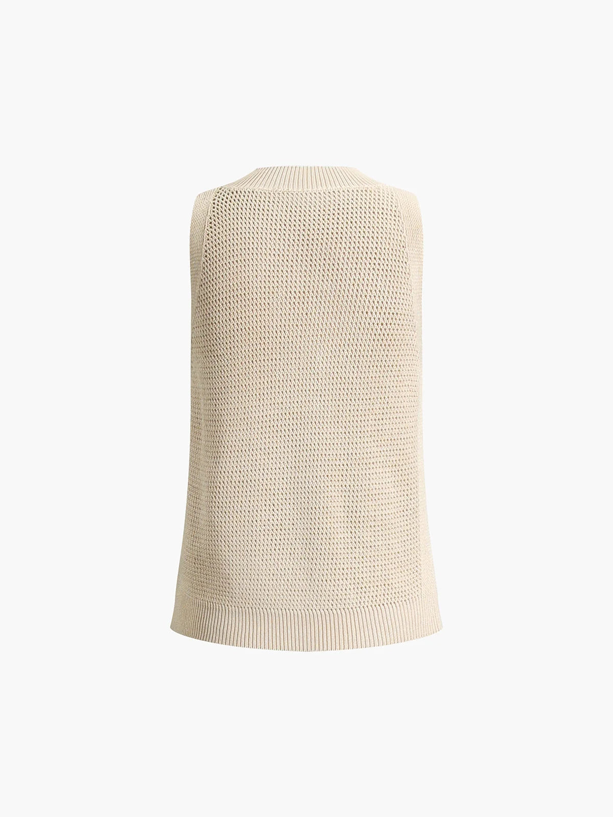 Damen Stricktop Polyester-Mix Ärmellos | Bequemes Rundhals-Tanktop 7