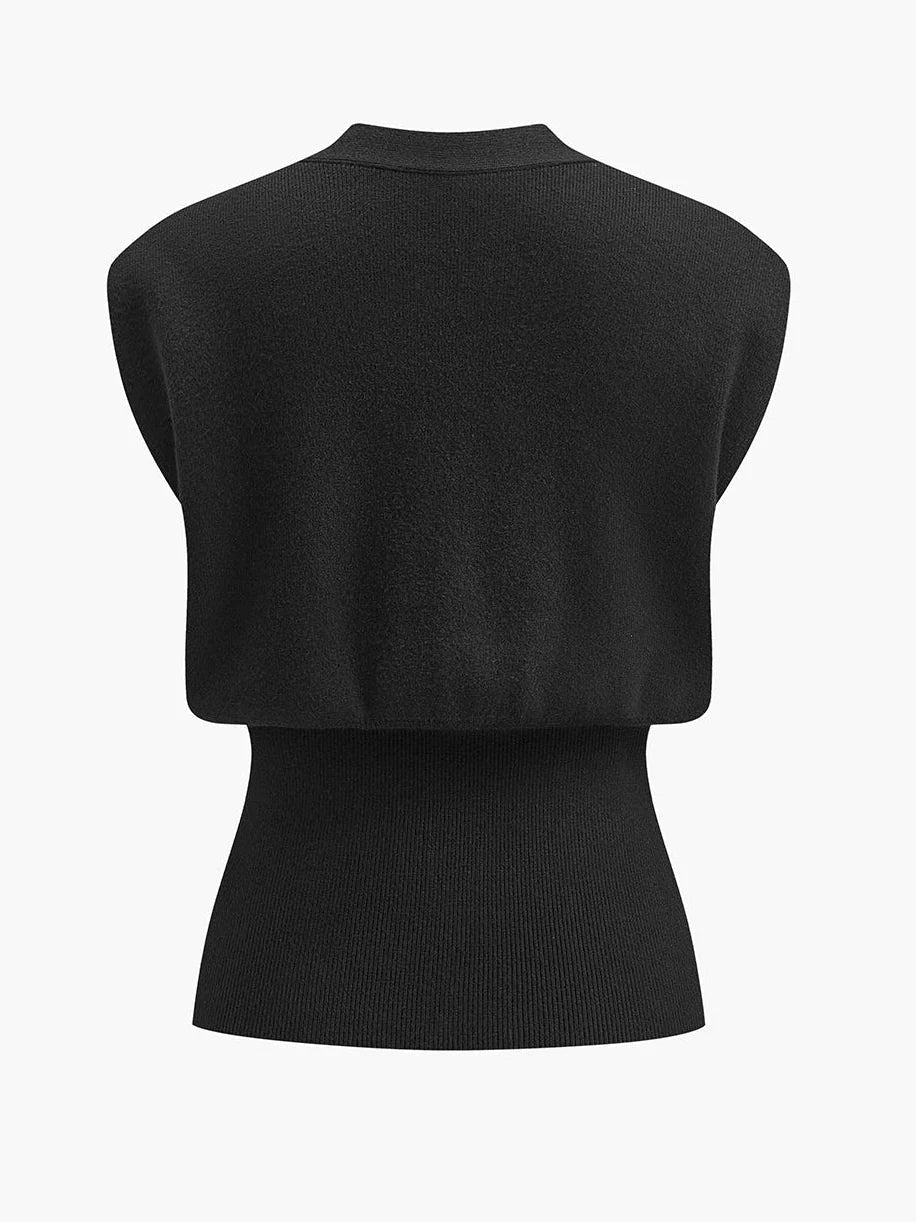 Damen Strickweste | Elegante V-Ausschnitt Ärmellose Weste 7