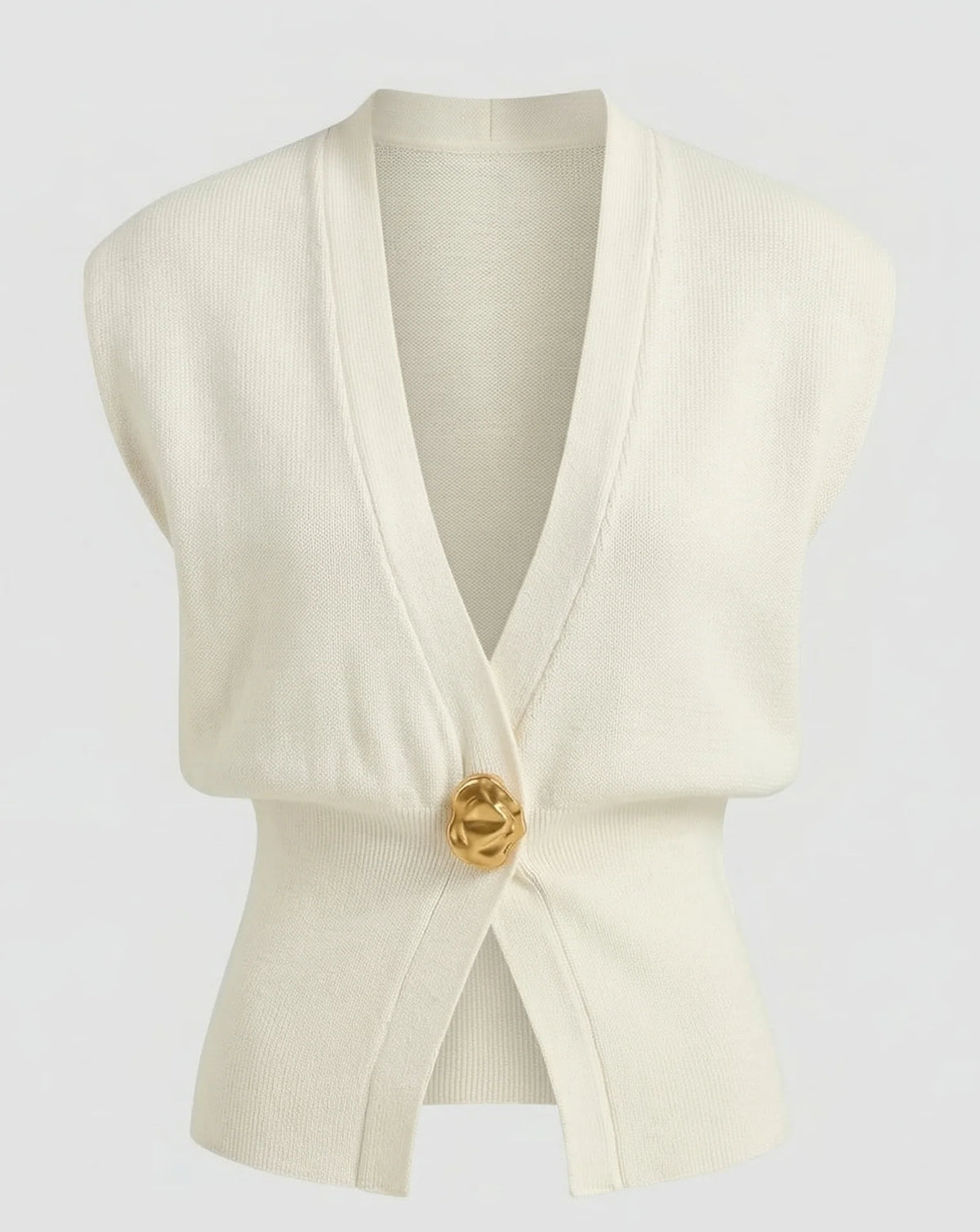 Damen Strickweste | Elegante V-Ausschnitt Ärmellose Weste 8