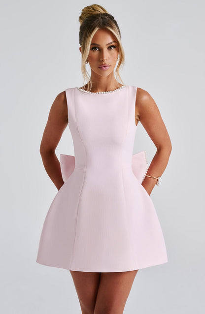 Damen Strukturierter Baumwoll-Minikleid | Verspielt Elegantes Sommerkleid 0