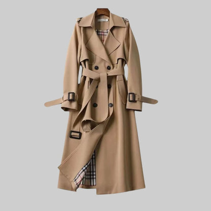 Damen Trenchcoat | Zeitloser Eleganter Übergangsjacke | Taillierte Passform 0