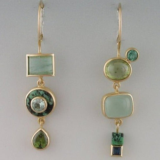 Damen Vintage Grüne Ohrringe | Elegante Zeitlose Schmuckstücke für Besondere Anlässe