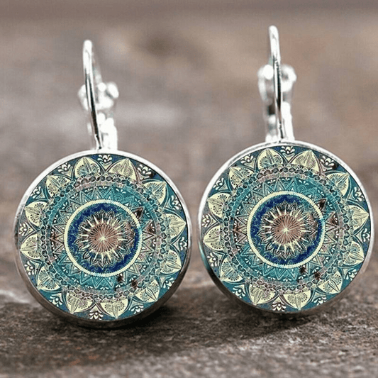 Damen Vintage Mandala Ohrringe | Elegante Abgerundete Schmuckstücke für Jeden Anlass