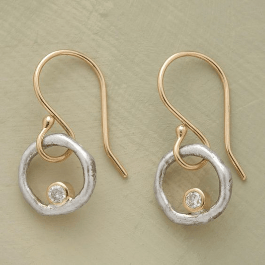 Damen Vintage Zirkonia Ohrringe | Elegante Gold-Silber Schmuckstücke