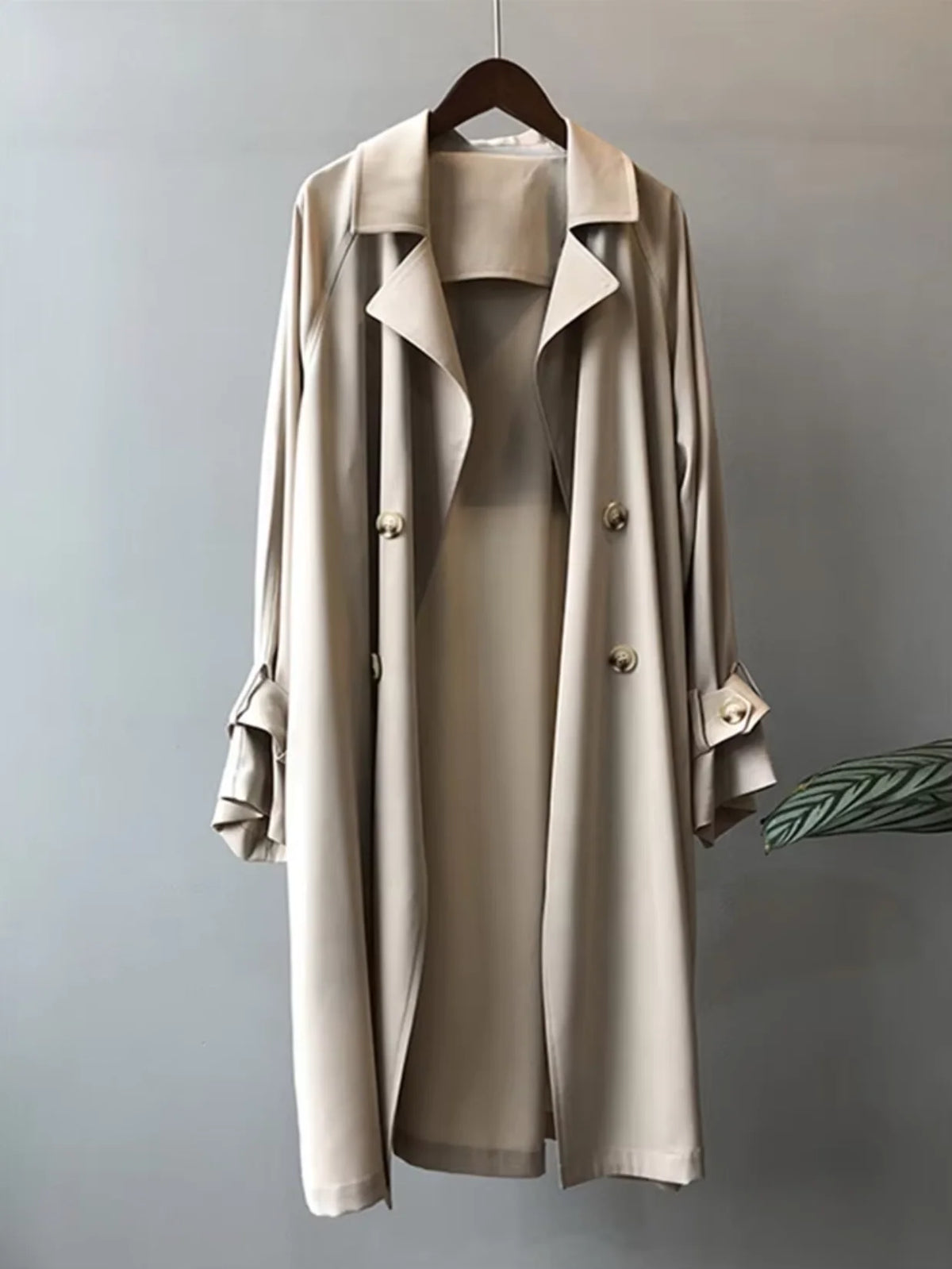 Damen Wasserdichter Trenchcoat | Eleganter Zweireihiger Übergangs-Mantel 1