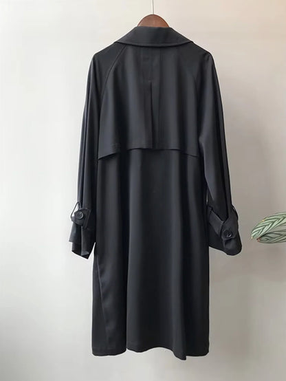 Damen Wasserdichter Trenchcoat | Eleganter Zweireihiger Übergangs-Mantel 2