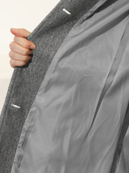 Damen Wollmisch Wintermantel | Eleganter Einreihiger Trenchcoat mit Schmeichelhafter Silhouette