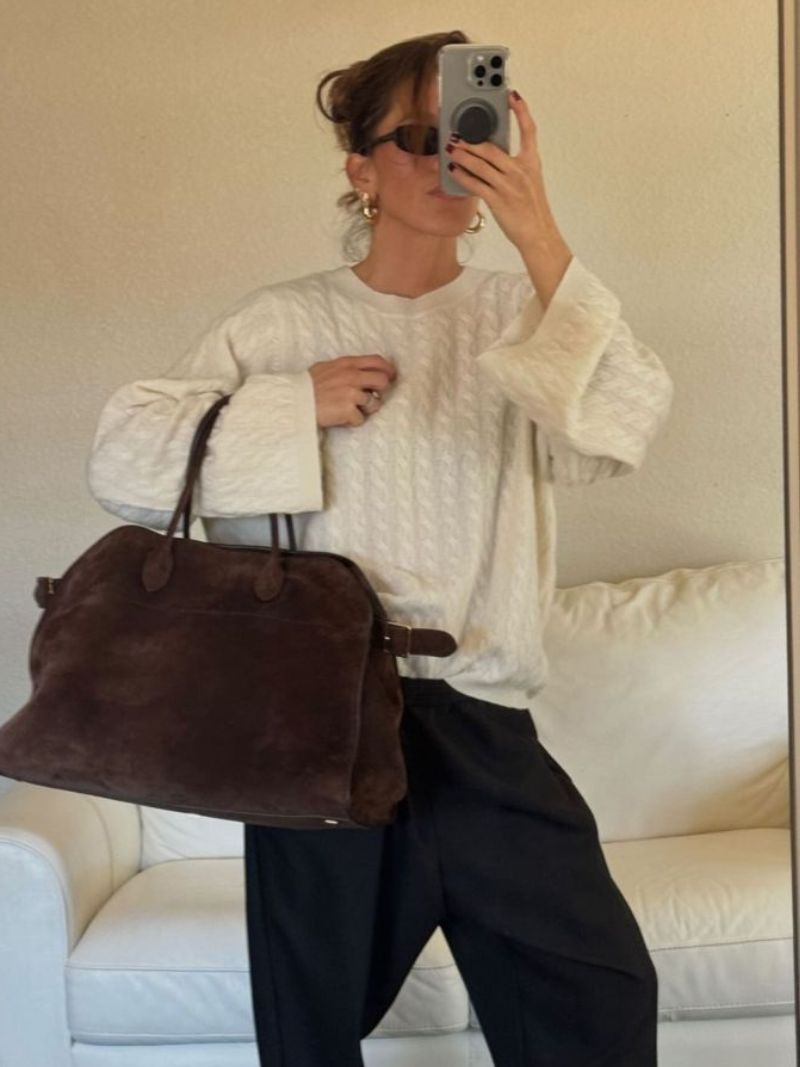Elegante Handtasche aus veganem Leder mit geräumigem Innenraum | Stilvolles Accessoire für jeden Anlass