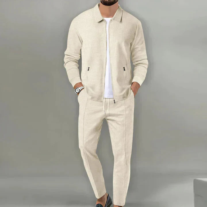 Herren Baumwollmischung Zweiteiliges Set | Modernes Freizeitoutfit mit Stil 0