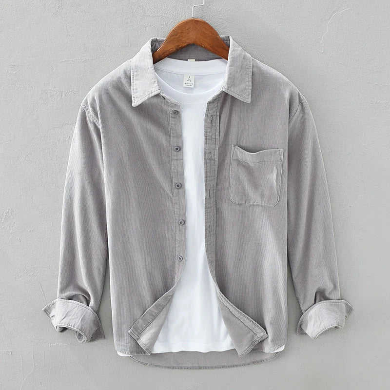 Herren Cordhemd | Klassisches Button-Down Freizeitshirt 0