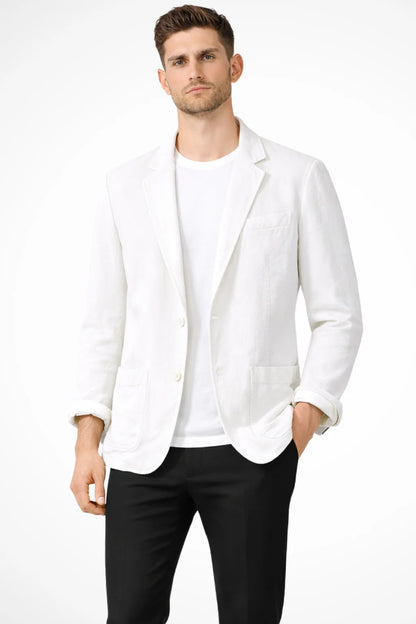 Herren Leinenblazer | Bequeme Mittelgraue Sommerjacke 2