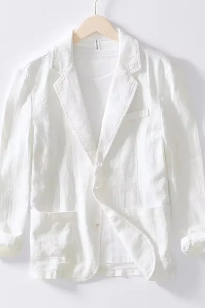Herren Leinenblazer | Bequeme Mittelgraue Sommerjacke 3