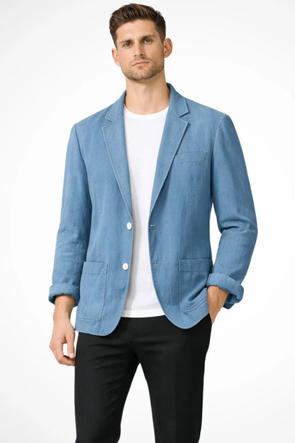Herren Leinenblazer | Bequeme Mittelgraue Sommerjacke 4
