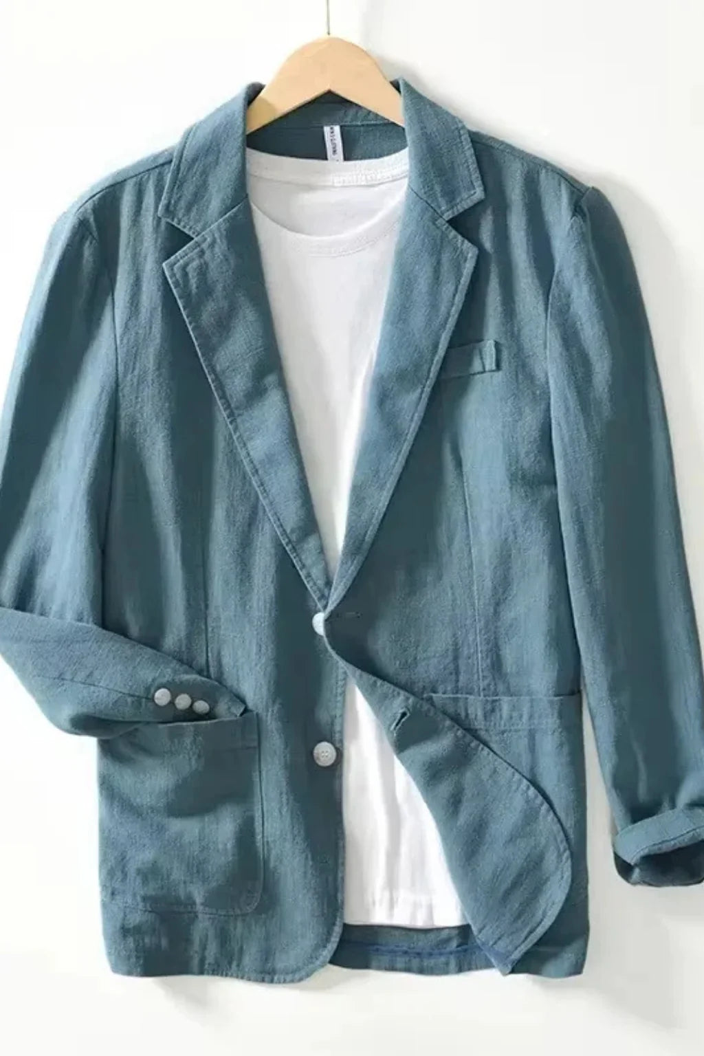 Herren Leinenblazer | Bequeme Mittelgraue Sommerjacke 5