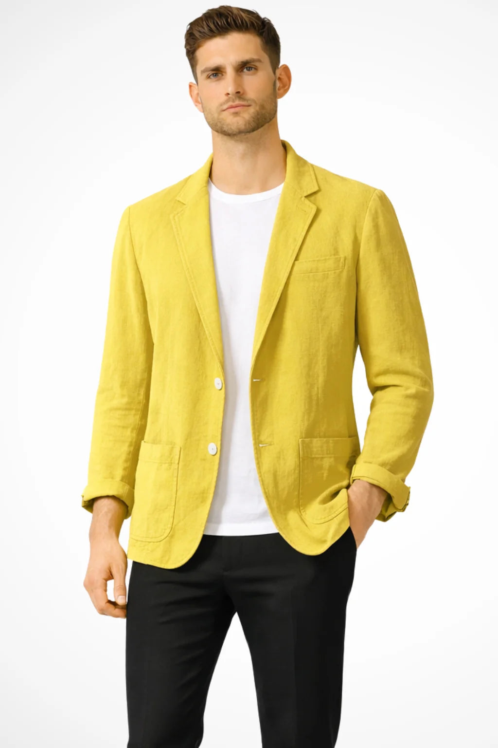 Herren Leinenblazer | Bequeme Mittelgraue Sommerjacke 8