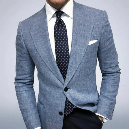 Herren Taillierter Blazer | Eleganter Leichter Anzugjacke für Büro und Abendessen 0