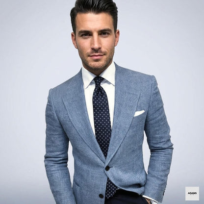 Herren Taillierter Blazer | Eleganter Leichter Anzugjacke für Büro und Abendessen 1