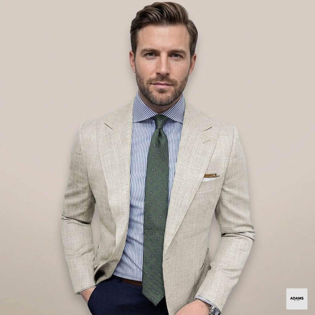 Herren Taillierter Blazer | Eleganter Leichter Anzugjacke für Büro und Abendessen 3