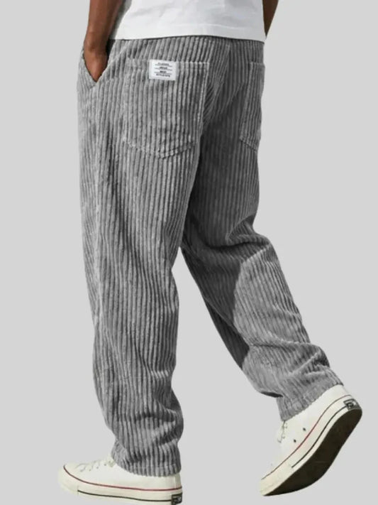 Herren Weiche Cordstoffhose | Bequeme Lockere Freizeitmode für Alltag 0