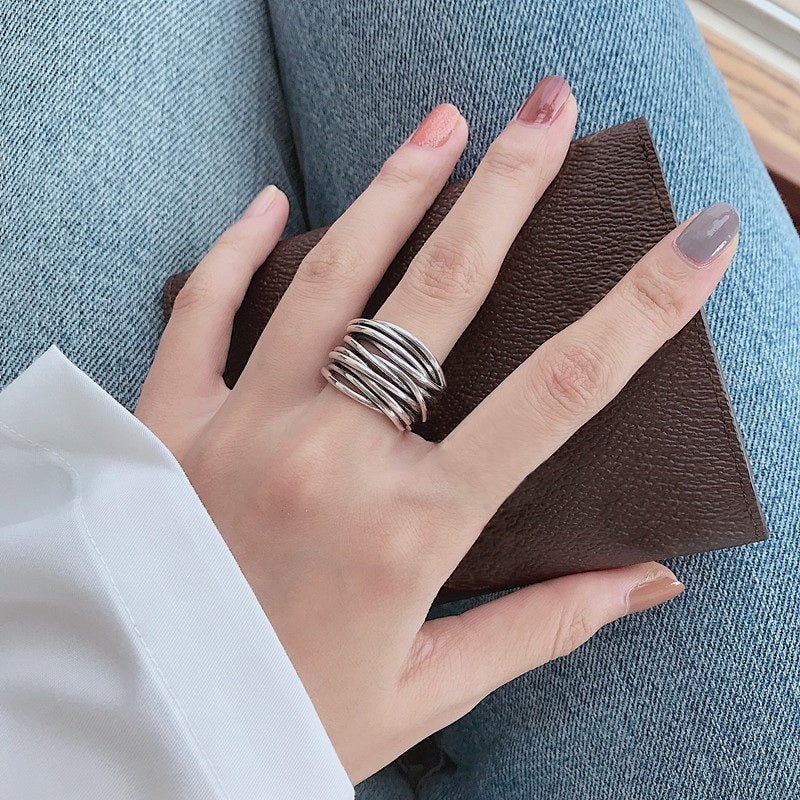 Unisex Adjustable Sterling Silver Stacking Ring | Elegant Timeless Design