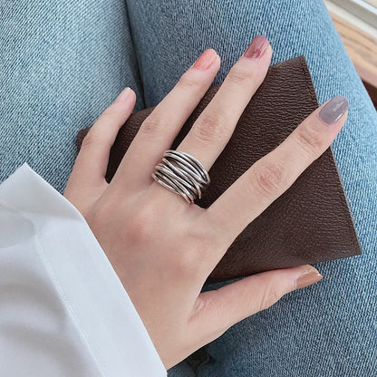 Unisex Adjustable Sterling Silver Stacking Ring | Elegant Timeless Design