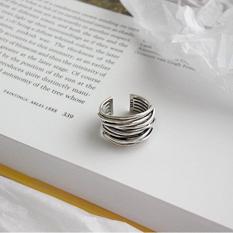 Unisex Adjustable Sterling Silver Stacking Ring | Elegant Timeless Design