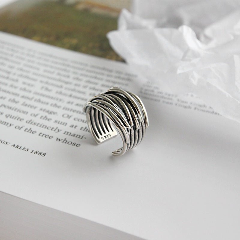 Unisex Adjustable Sterling Silver Stacking Ring | Elegant Timeless Design